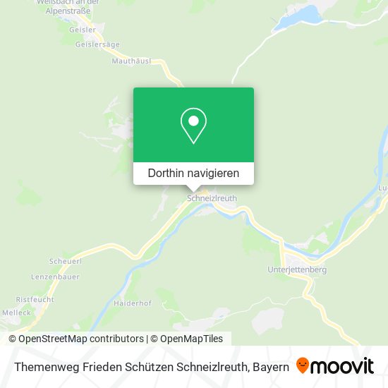 Themenweg Frieden Schützen Schneizlreuth Karte