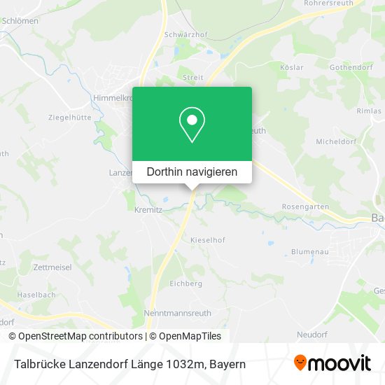 Talbrücke Lanzendorf Länge 1032m Karte