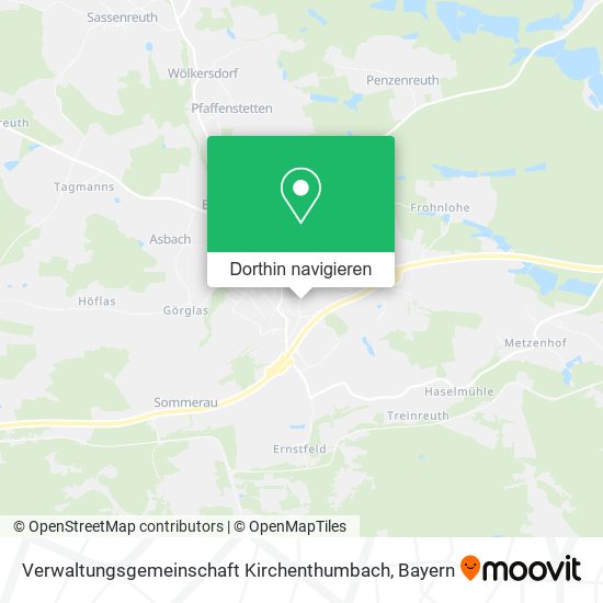 Verwaltungsgemeinschaft Kirchenthumbach Karte
