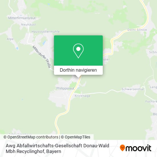 Awg Abfallwirtschafts-Gesellschaft Donau-Wald Mbh Recyclinghof Karte