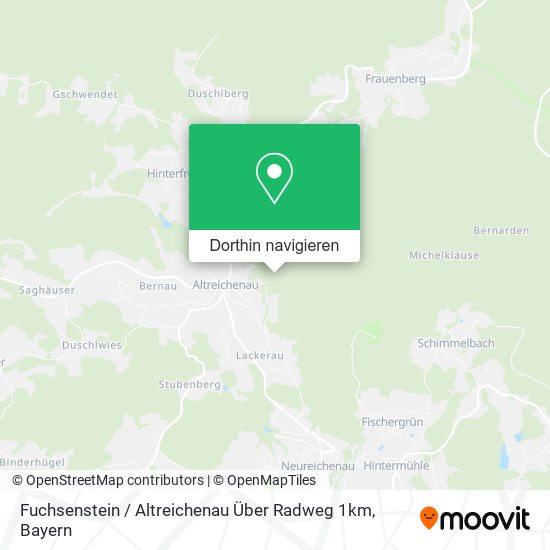 Fuchsenstein / Altreichenau Über Radweg 1km Karte