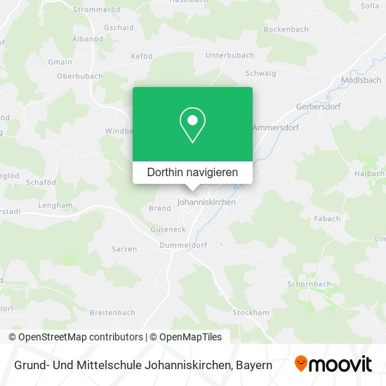 Grund- Und Mittelschule Johanniskirchen Karte