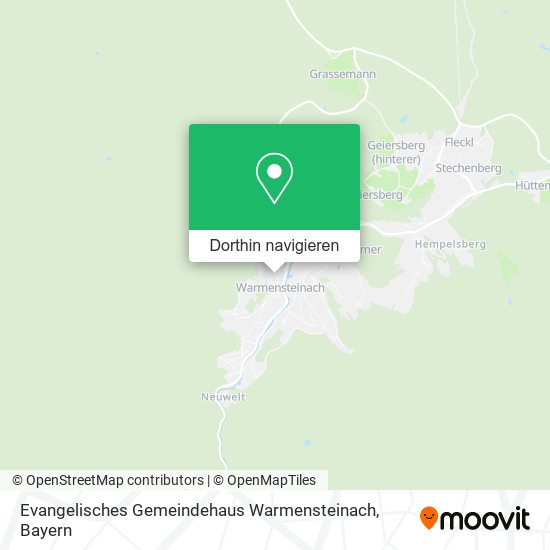 Evangelisches Gemeindehaus Warmensteinach Karte