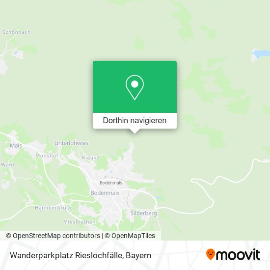 Wanderparkplatz Rieslochfälle Karte