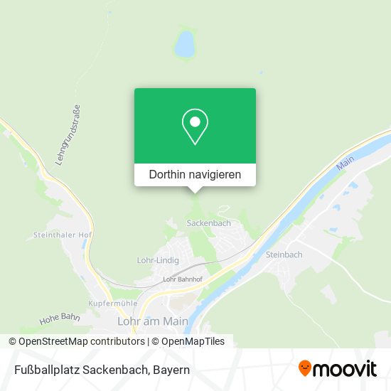 Fußballplatz Sackenbach Karte
