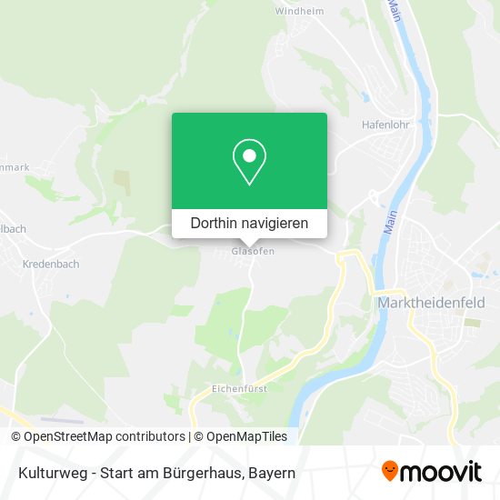 Kulturweg - Start am Bürgerhaus Karte
