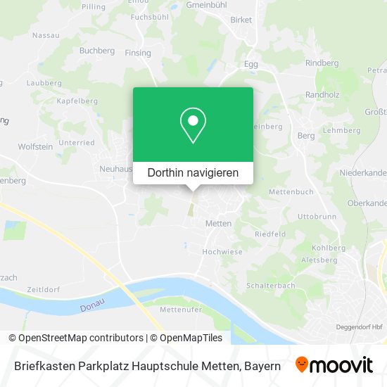 Briefkasten Parkplatz Hauptschule Metten Karte