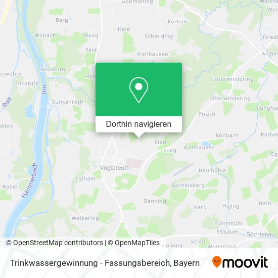 Trinkwassergewinnung - Fassungsbereich Karte