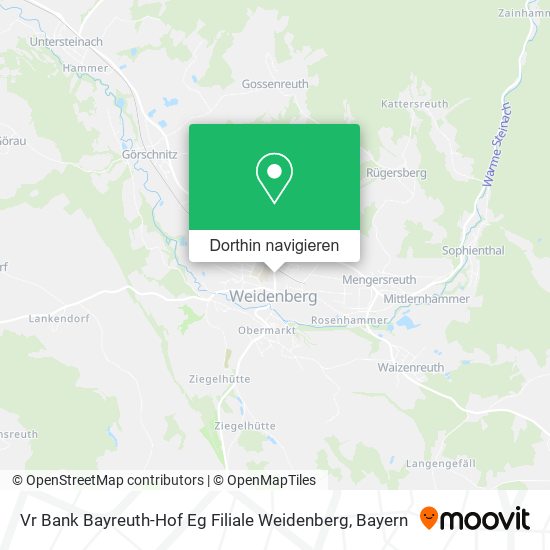 Vr Bank Bayreuth-Hof Eg Filiale Weidenberg Karte