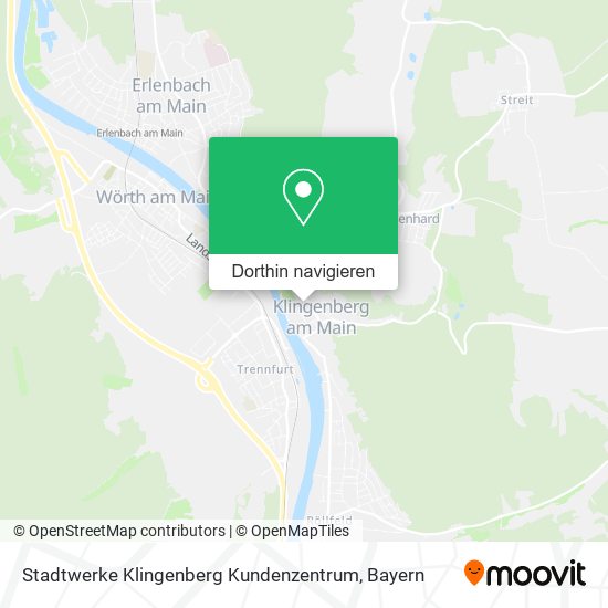 Stadtwerke Klingenberg Kundenzentrum Karte