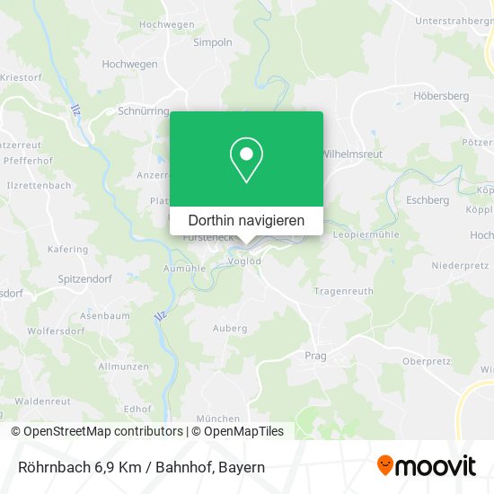 Röhrnbach 6,9 Km / Bahnhof Karte