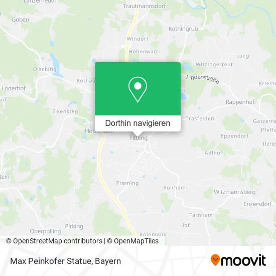 Max Peinkofer Statue Karte
