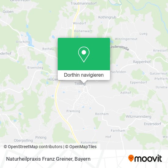 Naturheilpraxis Franz Greiner Karte