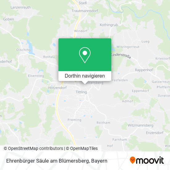 Ehrenbürger Säule am Blümersberg Karte