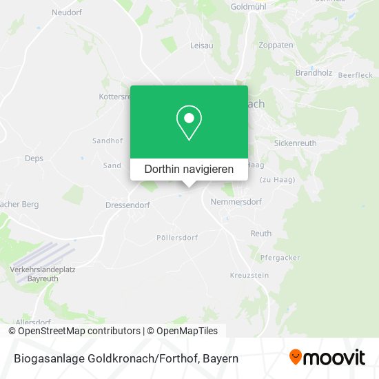 Biogasanlage Goldkronach / Forthof Karte