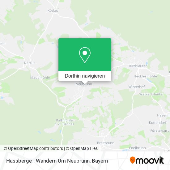 Hassberge - Wandern Um Neubrunn Karte
