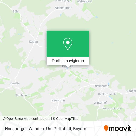 Hassberge - Wandern Um Pettstadt Karte