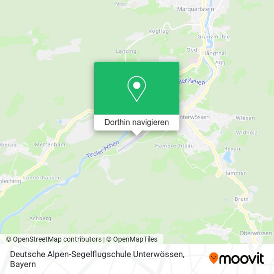 Deutsche Alpen-Segelflugschule Unterwössen Karte