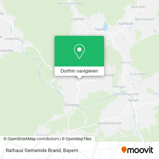 Rathaus Gemeinde Brand Karte
