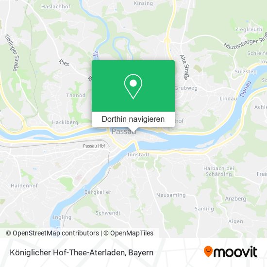 Königlicher Hof-Thee-Aterladen Karte