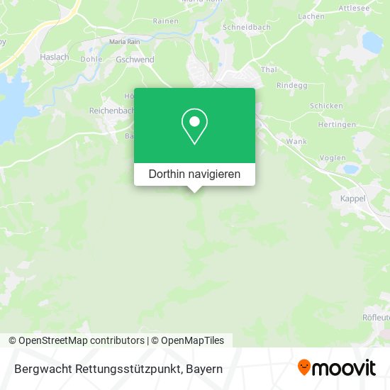 Bergwacht Rettungsstützpunkt Karte