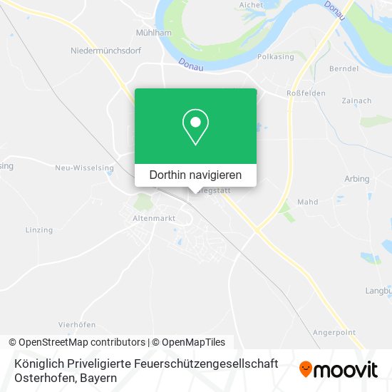 Königlich Priveligierte Feuerschützengesellschaft Osterhofen Karte