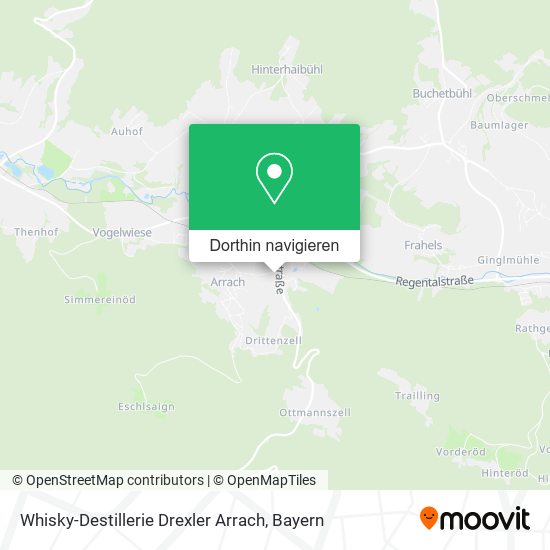 Whisky-Destillerie Drexler Arrach Karte