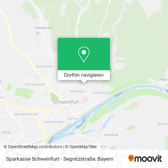 Sparkasse Schweinfurt - Segnitzstraße Karte