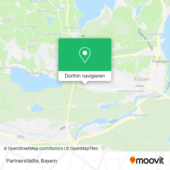 Partnerstädte Karte