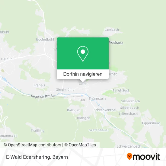 E-Wald Ecarsharing Karte