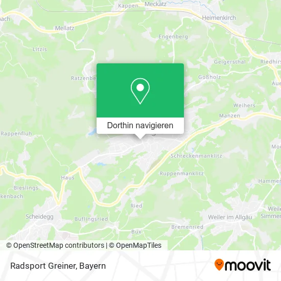 Radsport Greiner Karte