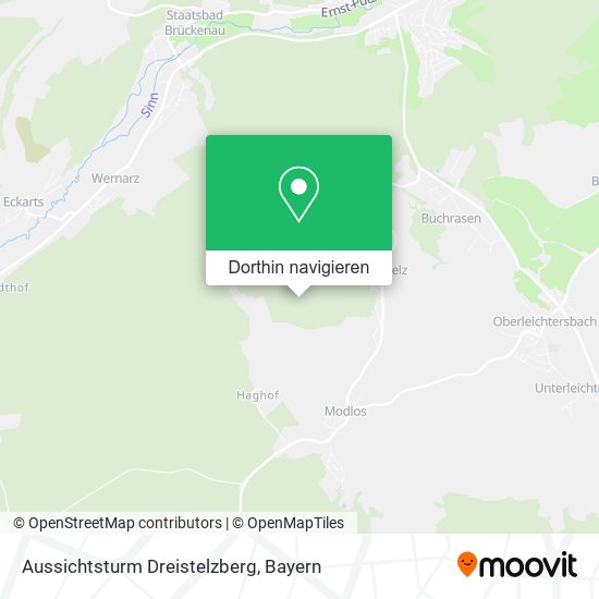 Aussichtsturm Dreistelzberg Karte