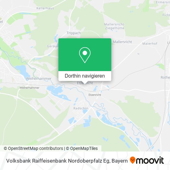 Volksbank Raiffeisenbank Nordoberpfalz Eg Karte