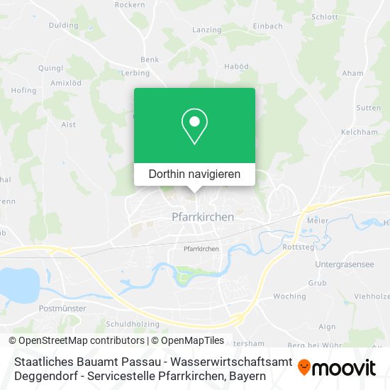 Staatliches Bauamt Passau - Wasserwirtschaftsamt Deggendorf - Servicestelle Pfarrkirchen Karte