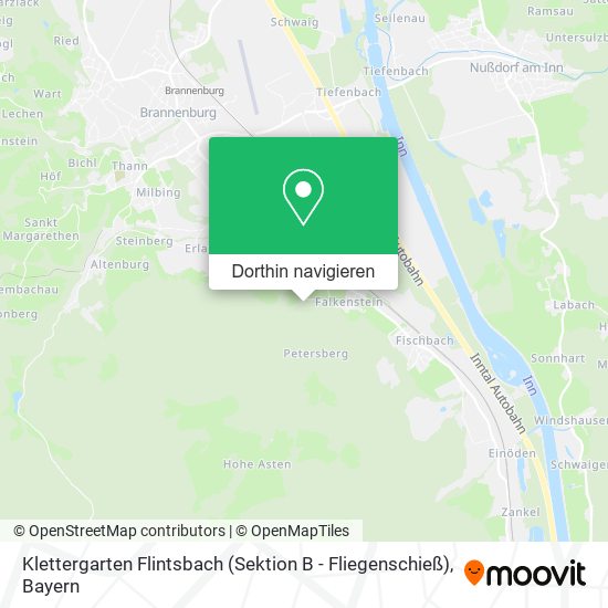 Klettergarten Flintsbach (Sektion B - Fliegenschieß) Karte