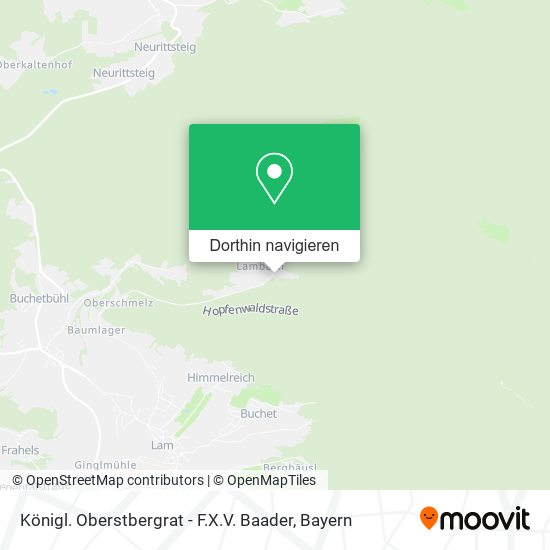 Königl. Oberstbergrat - F.X.V. Baader Karte