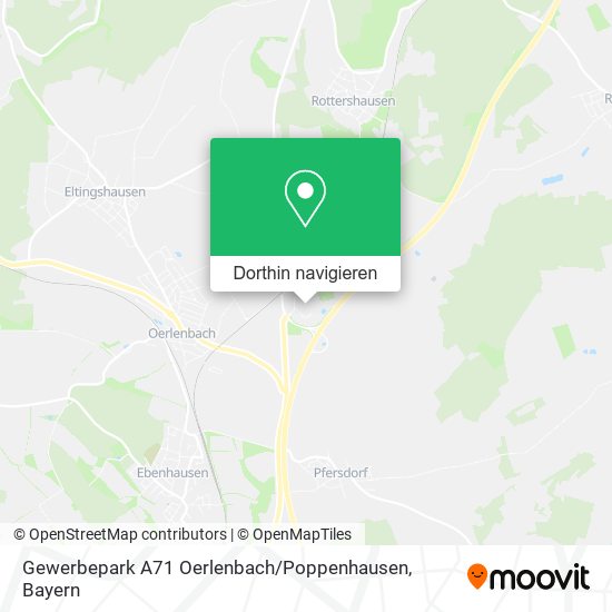 Gewerbepark A71 Oerlenbach / Poppenhausen Karte