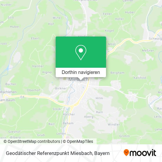 Geodätischer Referenzpunkt Miesbach Karte