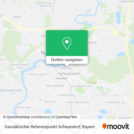 Geodätischer Referenzpunkt Schwandorf Karte