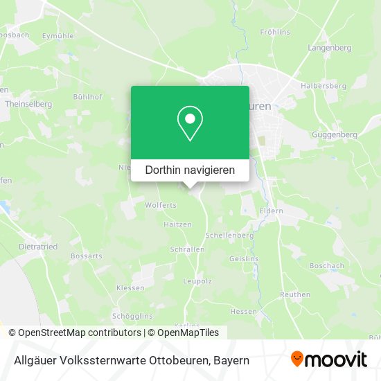 Allgäuer Volkssternwarte Ottobeuren Karte