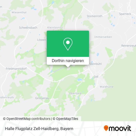 Halle Flugplatz Zell-Haidberg Karte