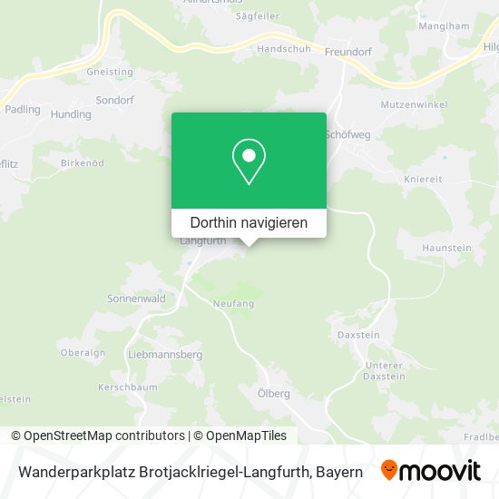 Wanderparkplatz Brotjacklriegel-Langfurth Karte