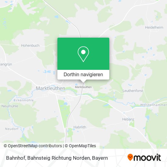 Bahnhof, Bahnsteig Richtung Norden Karte