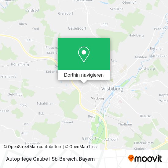Autopflege Gaube | Sb-Bereich Karte