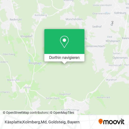 Käsplatte,Kolmberg,Md, Goldsteig Karte