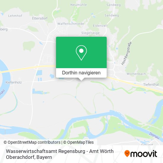 Wasserwirtschaftsamt Regensburg - Amt Wörth Oberachdorf Karte