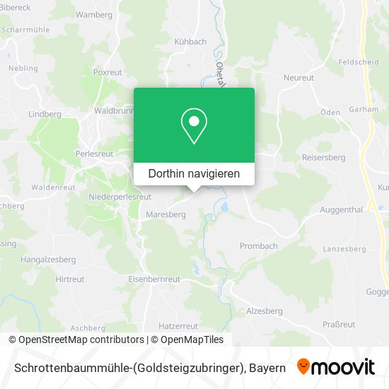 Schrottenbaummühle-(Goldsteigzubringer) Karte