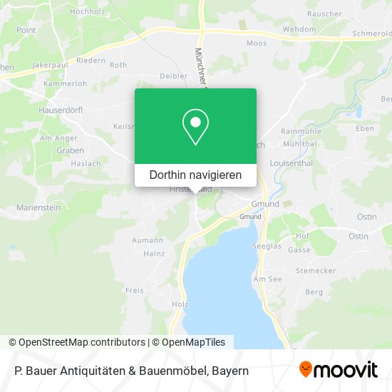 P. Bauer Antiquitäten & Bauenmöbel Karte