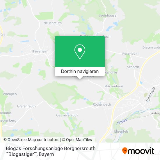 Biogas Forschungsanlage Bergnersreuth ""Biogastiger"" Karte
