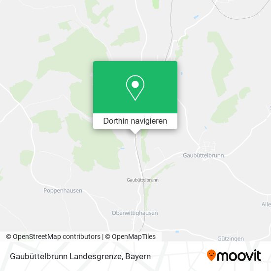 Gaubüttelbrunn Landesgrenze Karte